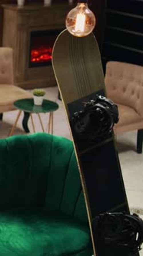 Vertical Video Empty Reception Lobby During Wintertime