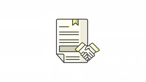 Animated Business Deal Agreement Illustration