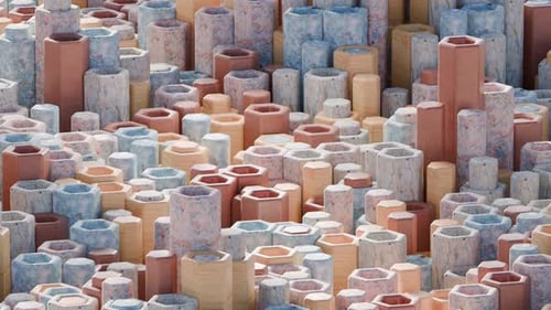 3d Animated Background of Hexagons in a Loop Satisfying Video