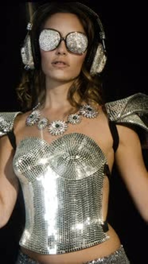 Dancer in Sparkle Costume Vertical