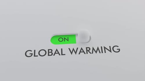 Global Warming Toggle Switch ON OFF Animation
