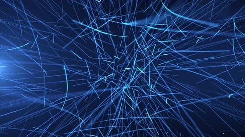 Dynamic Blue Abstract Lines and Dots Digital Background