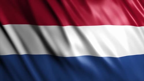 Seamlessly Looping Waving Dutch Flag Animation