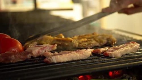 Barbecue in the Restaurant