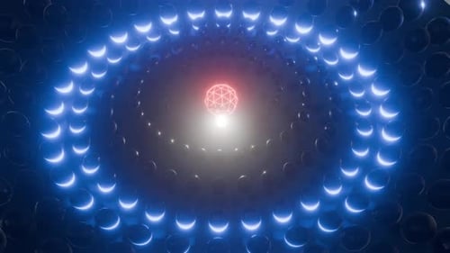 Sphere Wave Neon 4k