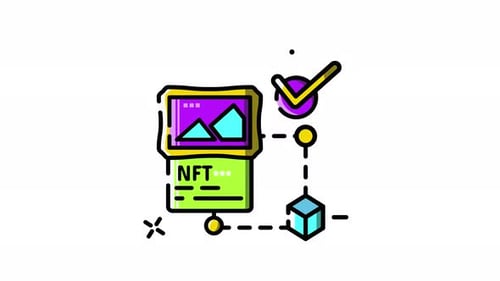 Animated Digital NFT Token Confirmation on Blockchain