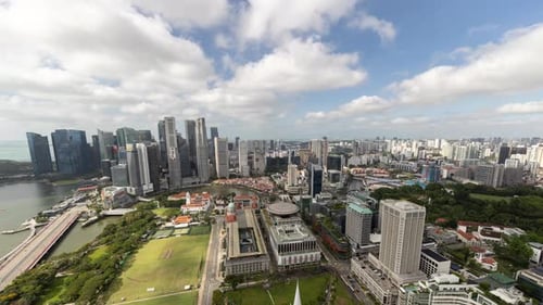 Singapore City Skyline From a High Vantage Point