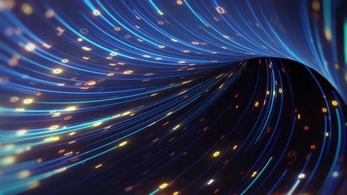 Concept de flux de données volumineux et d'intelligence artificielle.