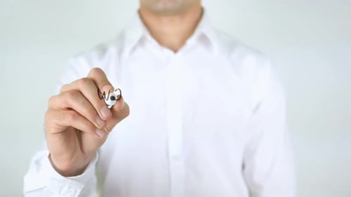 Man Writes Wonderful Life on Clear Surface