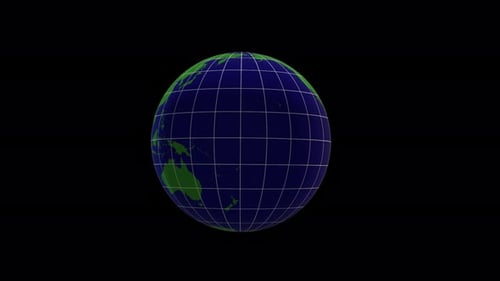 Globe Rotation Alphakanal 4K