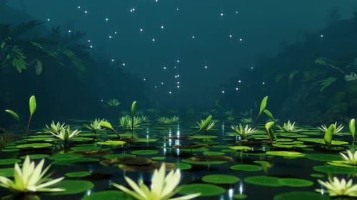 Water Lotus On Lake 04 4K