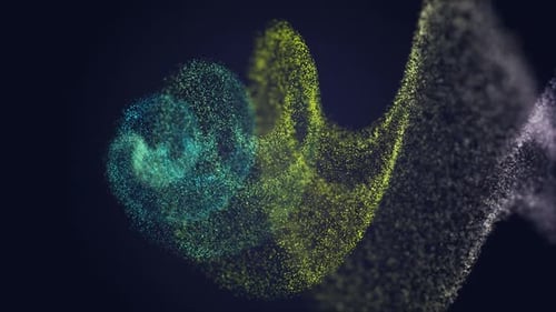 Abstract Fluid Particle Wave Swirl Background Loop