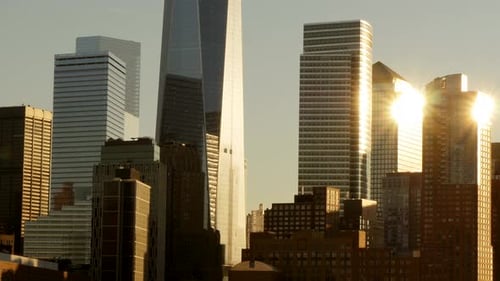 new york city. nyc. skyline skyscrapers. urban cityscape