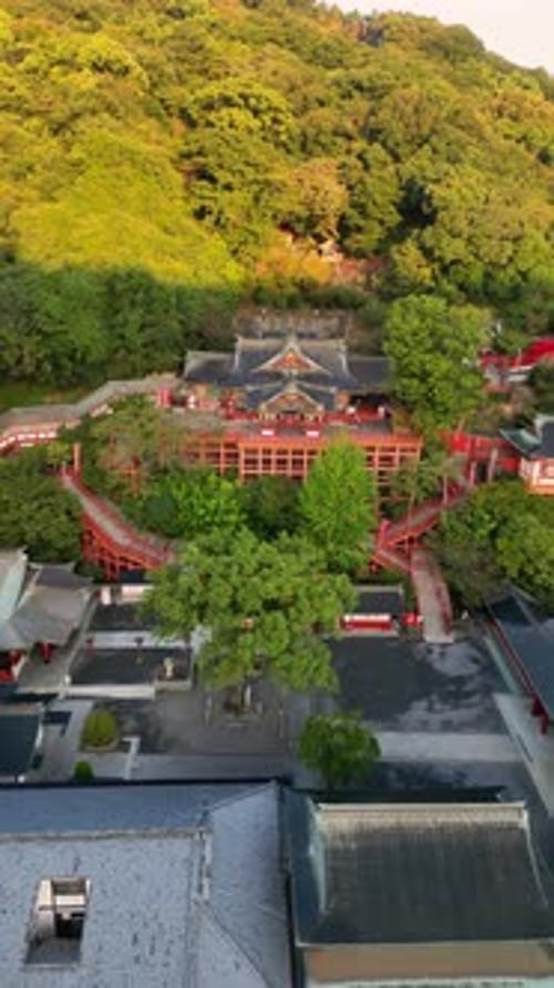 Aerial view of Yutoku Inari Shrine, Kashima, Saga, Japan.