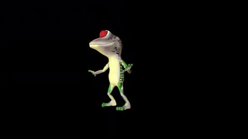 Humanoider Tanz des Toon Frogs