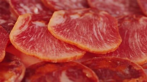 Close Up of Delicious Sliced Cured Meats