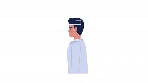 Animated Processing Male Face System