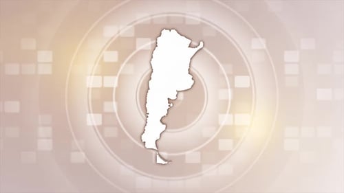 Modern Argentina Map Outline Reveal Animation