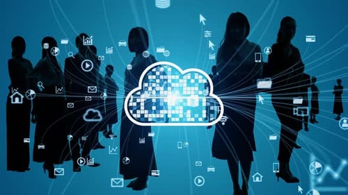Cloud Computing Concept. Communication Network.