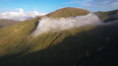 Cloud On The Mountain Slope