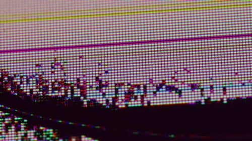 Broken Television Defective Screen Overlay Glitch