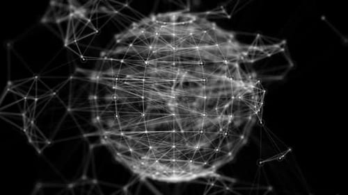 Digital network background with data points