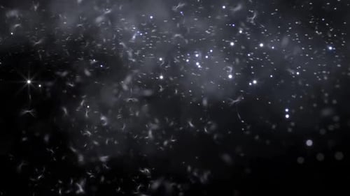 Abstract Floating Particles Background with Twinkling Light Sparkles