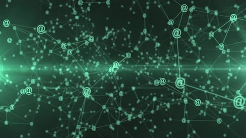 Futuristic Digital Network Connection Seamless Loop