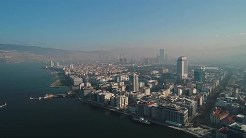 izmir city drone view