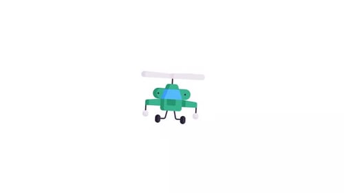 Apache Helicopter Icon Animation