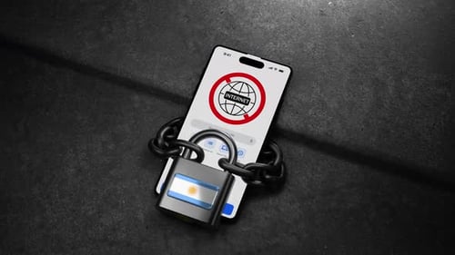 Le concept argentin d'accès restreint à Internet. Internet est interdit