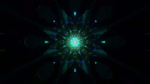 Intricate Sacred Geometry Patterns in a Mesmerizing Light Show