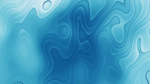Abstract Fluid Blue Contours Wavy Flow Background Loop Animation