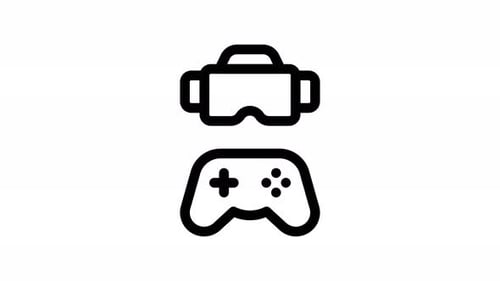 Animated Flat Design VR Gaming Icons