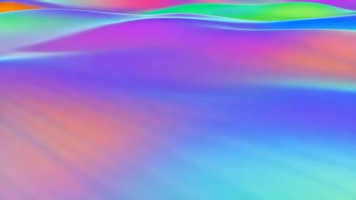 Holographischer 3D-Bewegungshintergrund mit irisierenden Flüssigkeitswellen