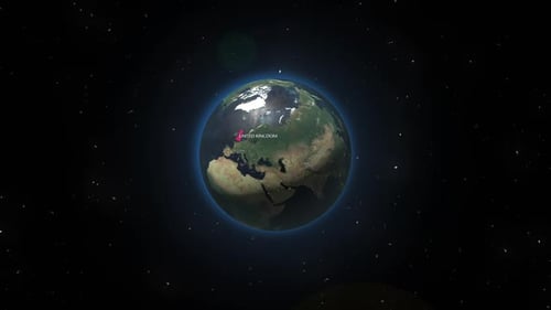 Earth Zoom From Space To United Kingdom