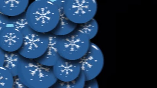 Merry Christmas Cartoon Toy Transition On Alpha Channel