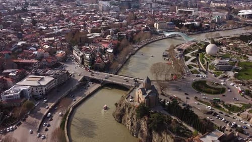 Aerial View Of Old Tbilisi