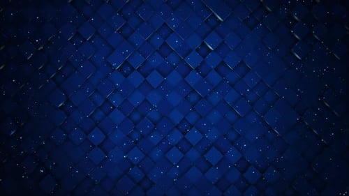 Digital Space Blocks Geometric Shapes Square Pattern Crypto Chain Surface Waves Big Data Binary Code