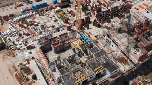 Aerial View of Construction Site During the Day