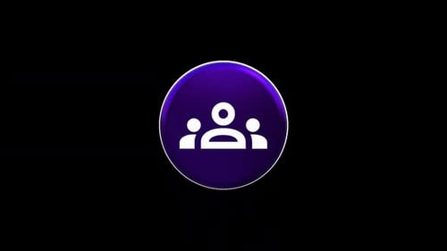 3D Rotating People Group Icon Animation