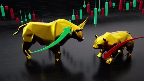 Investment Strategy Golden Bullish Bearish Outlook Dark