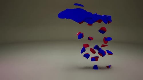 Haiti Map Assembly with National Flag Reveal