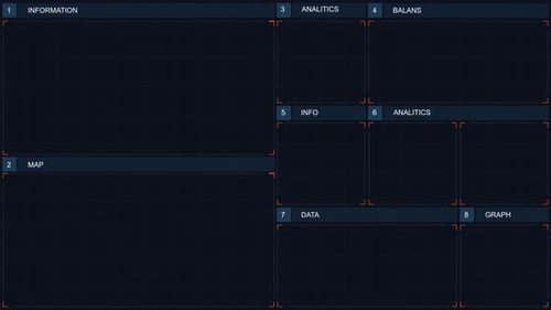 Futuristic HUD Data Display Interface Animation