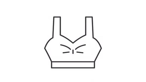 Animated Sports Bra Icon for Fitness and Health Content