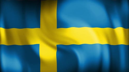 Realistic Waving Flag of Sweden Animation
