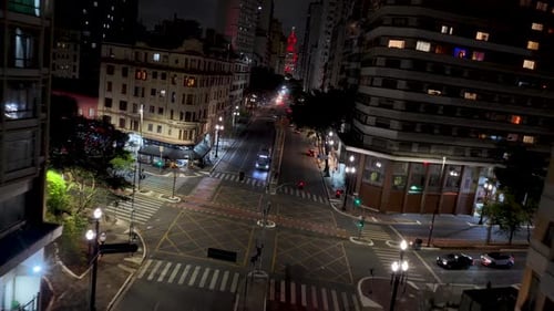 Famoso farol de Santander no centro de São Paulo, Brasil.