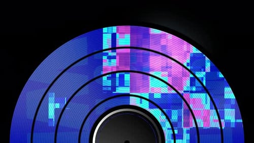 Cyber Glitch Arch VJ Loop 4K aus Vinyl