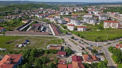 Aerial Drone Town 2K