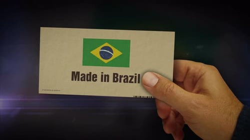 Made in Brazil box pack in hand
